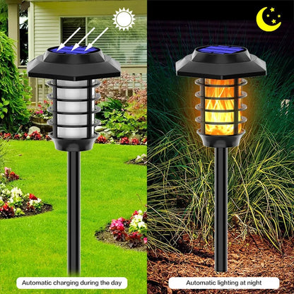2 in 1 Solar Flame Lamp