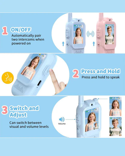 Kids Video Walkie Talkie Toy (2 Pack) | 2.4G WiFi Intercom