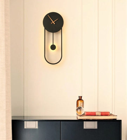 Sand Black LED Clock