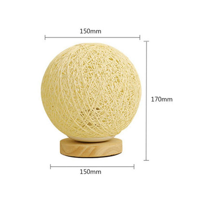 Rattan Ball Table Lamp