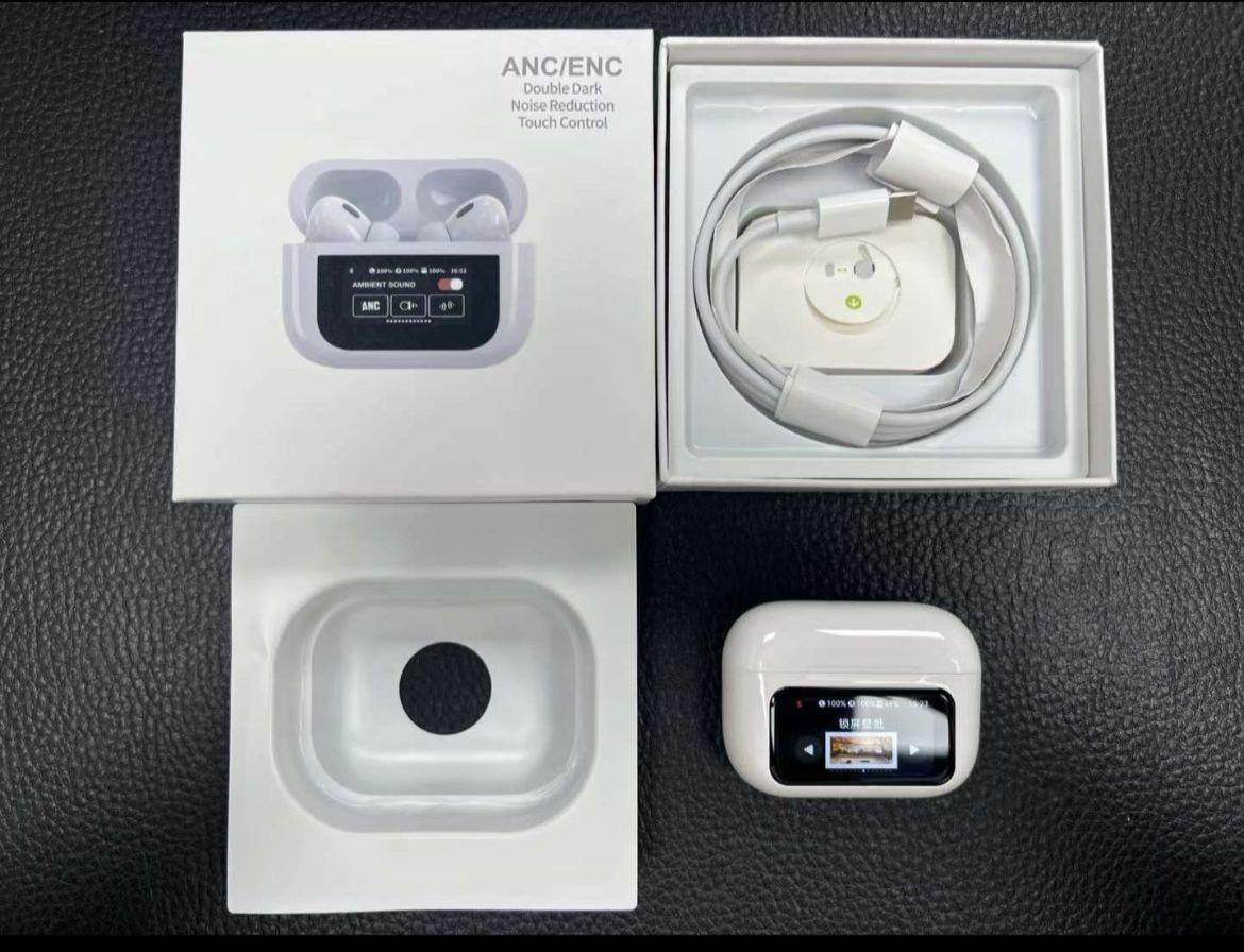 New A9 Pro Apple Airpods ANC/ENC Noise Reduction, Touch Control Wireless Airbuds